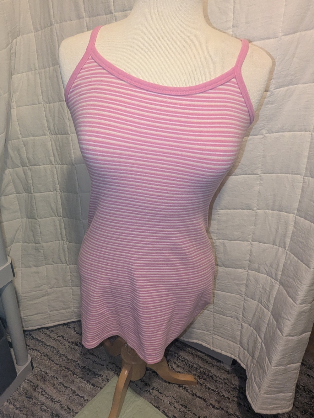 American Eagle Outfitters Pink & White Striped Camisole
